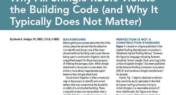 Teal and white cover page for article entitled, 