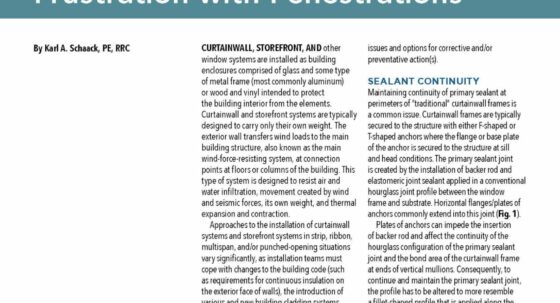 Teal and white cover page of IIBEC article entitled, 