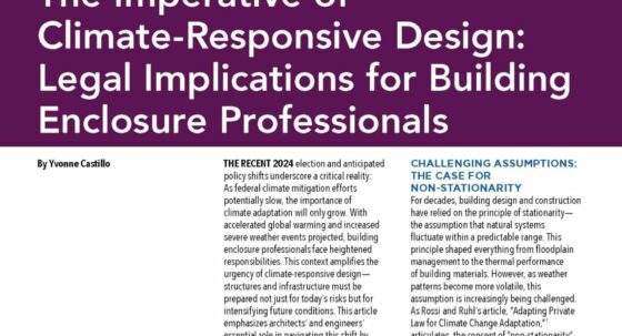 Purple and white cover page of IIBEC Interface article entitled, 