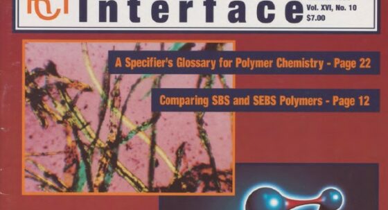 Cover of October 1998 IIBEC Interface, theme of Chemistry in Roofing.