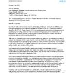 Cover of IIBEC letter to Chilliwack General Hospital for Fraser Health Authority advocacy.