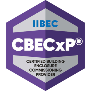 IIBEC Certified Building Enclosure Commissioning Provider (CBECxP) badge.