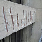 exposed reinforcing bars