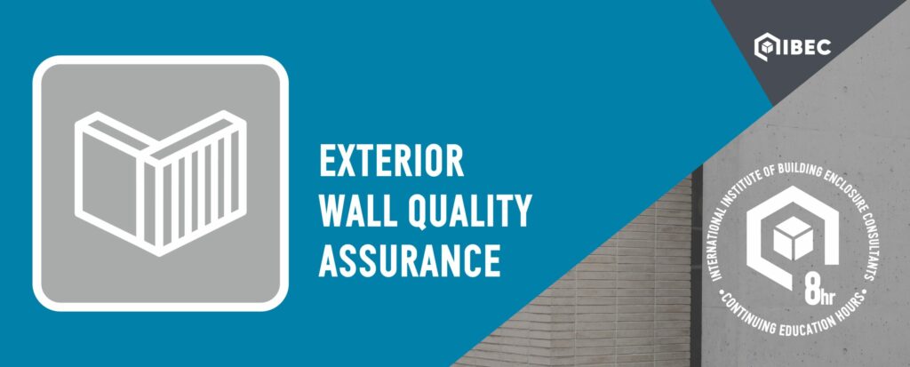 Blue and gray IIBEC Exterior Wall Quality Assurance logo.