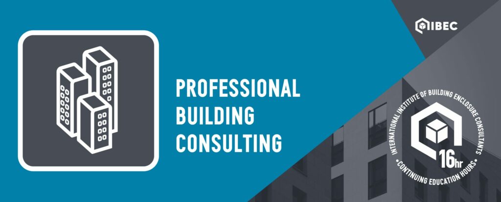 Blue and gray IIBEC Professional Building Consulting Course.