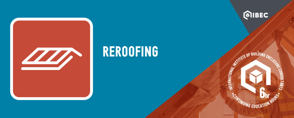 Blue and orange IIBEC Reroofing course logo.