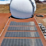 solar panels in front of Keck dome