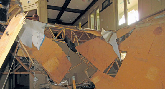 collapsed floor