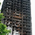 burned building