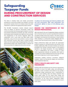 Cover page of original article entitled, "Safeguarding Taxpayer Funds During Procurement of Design and Construction Services.