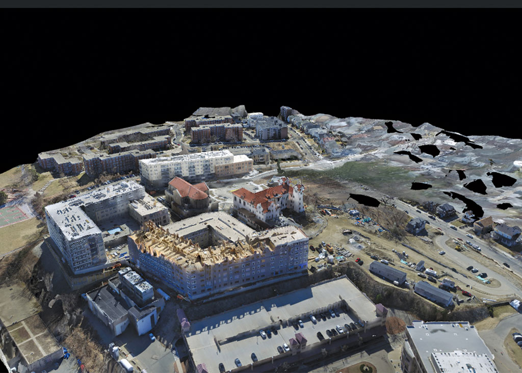 aerial image of construction site