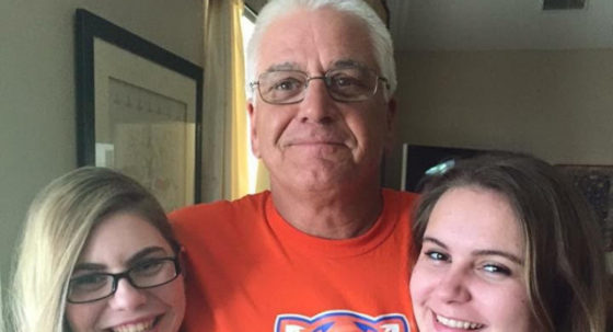 Hebert with daughters