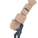 man with boxes