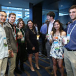 students at reception